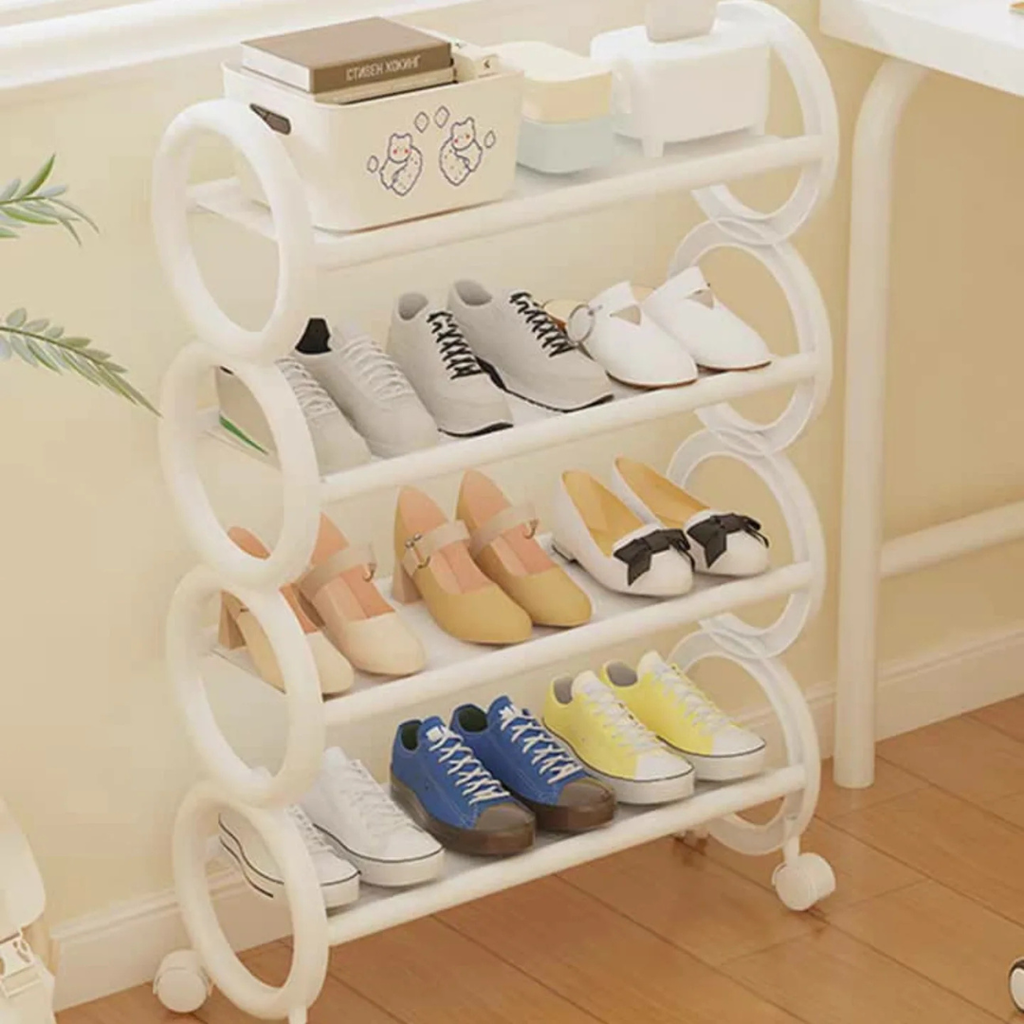 Rangement à chaussures élégant à 4 niveaux