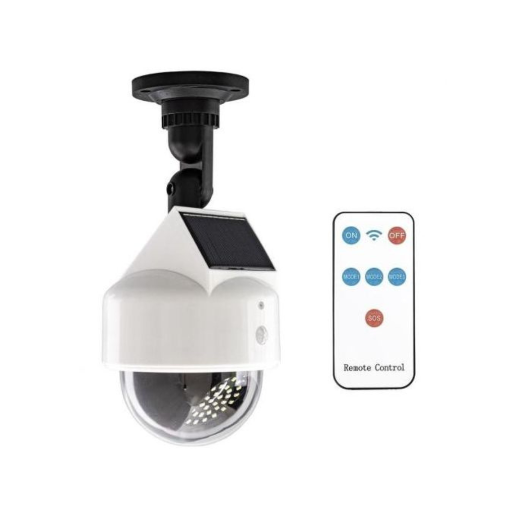Caméra de surveillance factice à énergie solaire