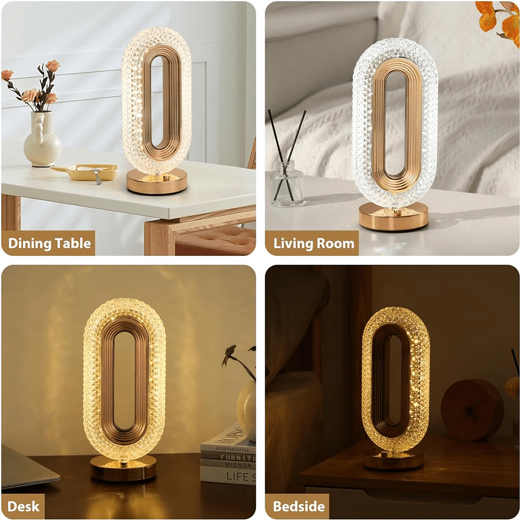 Lampe de table en cristal