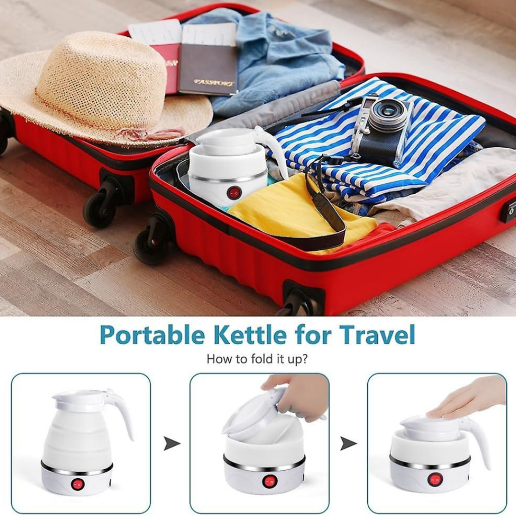 Bouilloire électrique pliable en silicone