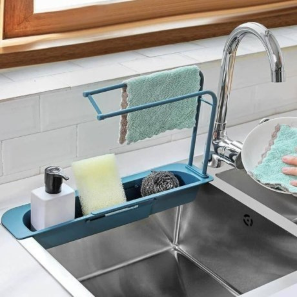 Organisateur d'évier de cuisine ajustable