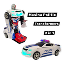 Voiture de Police Transformable en Robot 2-en-1