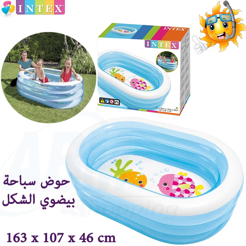 Piscine ovale 163x107x46 cm- INTEX