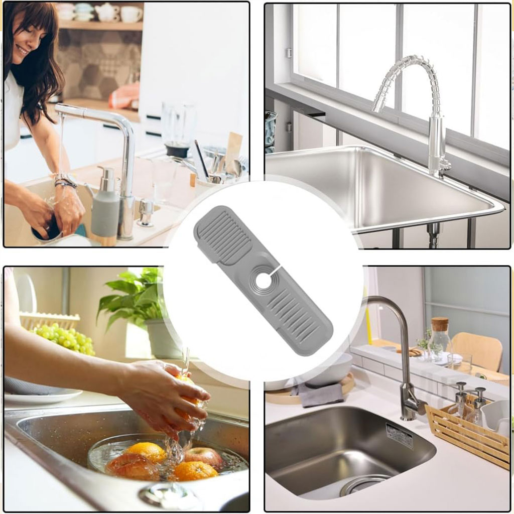 Tapis absorbant en silicone pour robinet