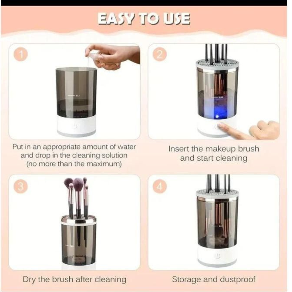 Machine de nettoyage de pinceaux maquillage
