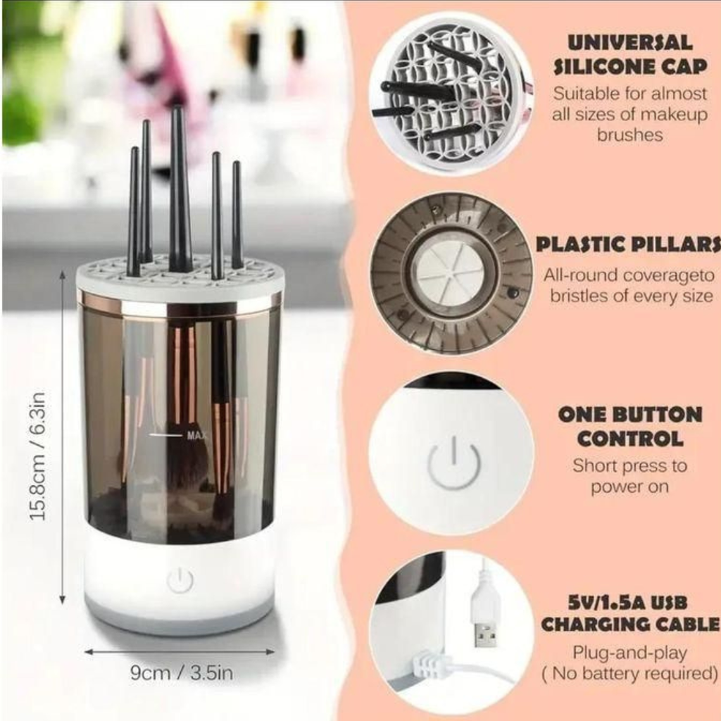 Machine de nettoyage de pinceaux maquillage