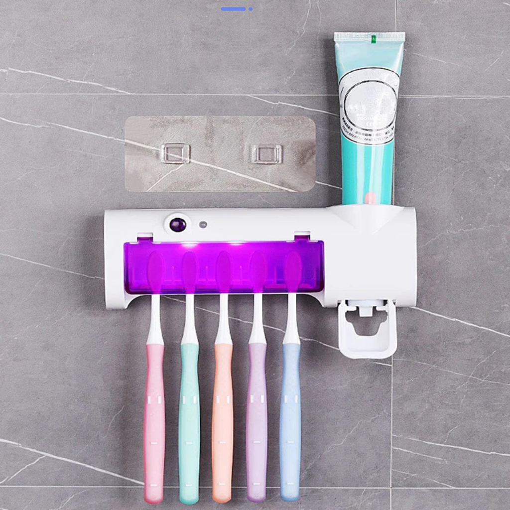 Distributeur Dentifrice Automatique + Porte Brosses A Dents