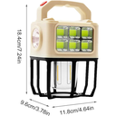 Lampe de camping à énergie solaire à 3 modes
