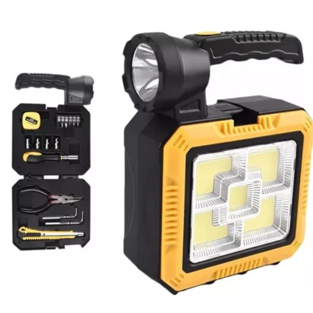 Lampe solaire portable avec boîte à outils