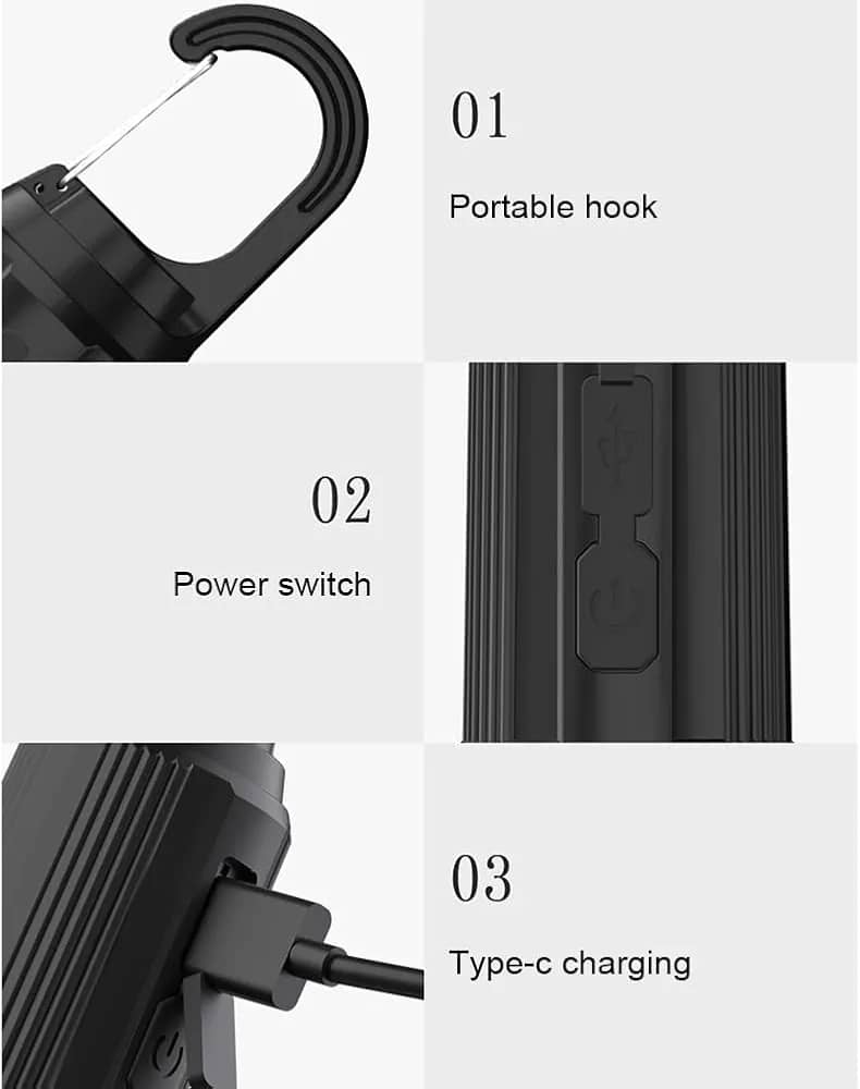 Lampe de camping portable et rechargeable