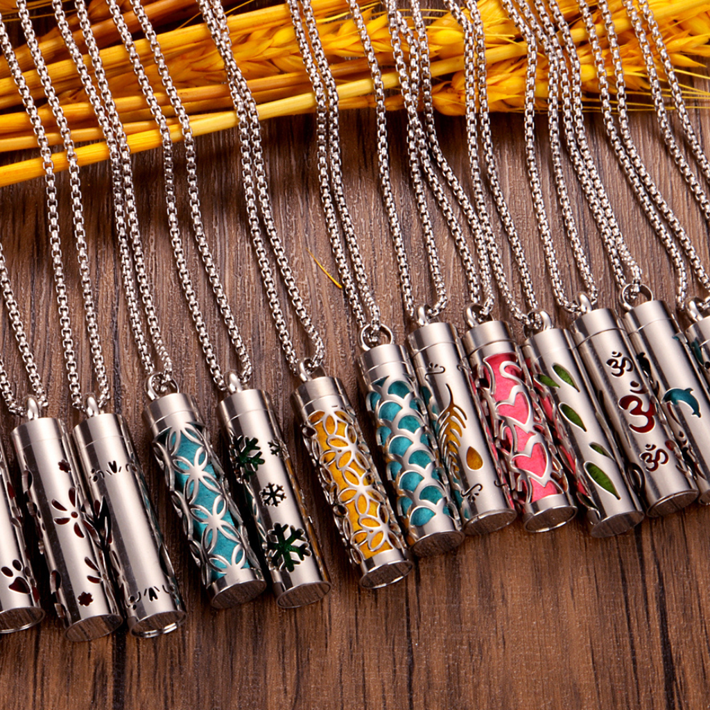 Collier parfumé en acier inoxydable
