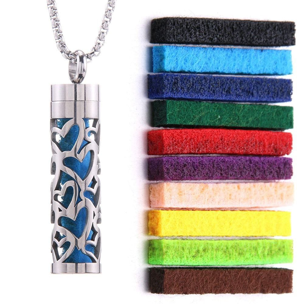 Collier parfumé en acier inoxydable