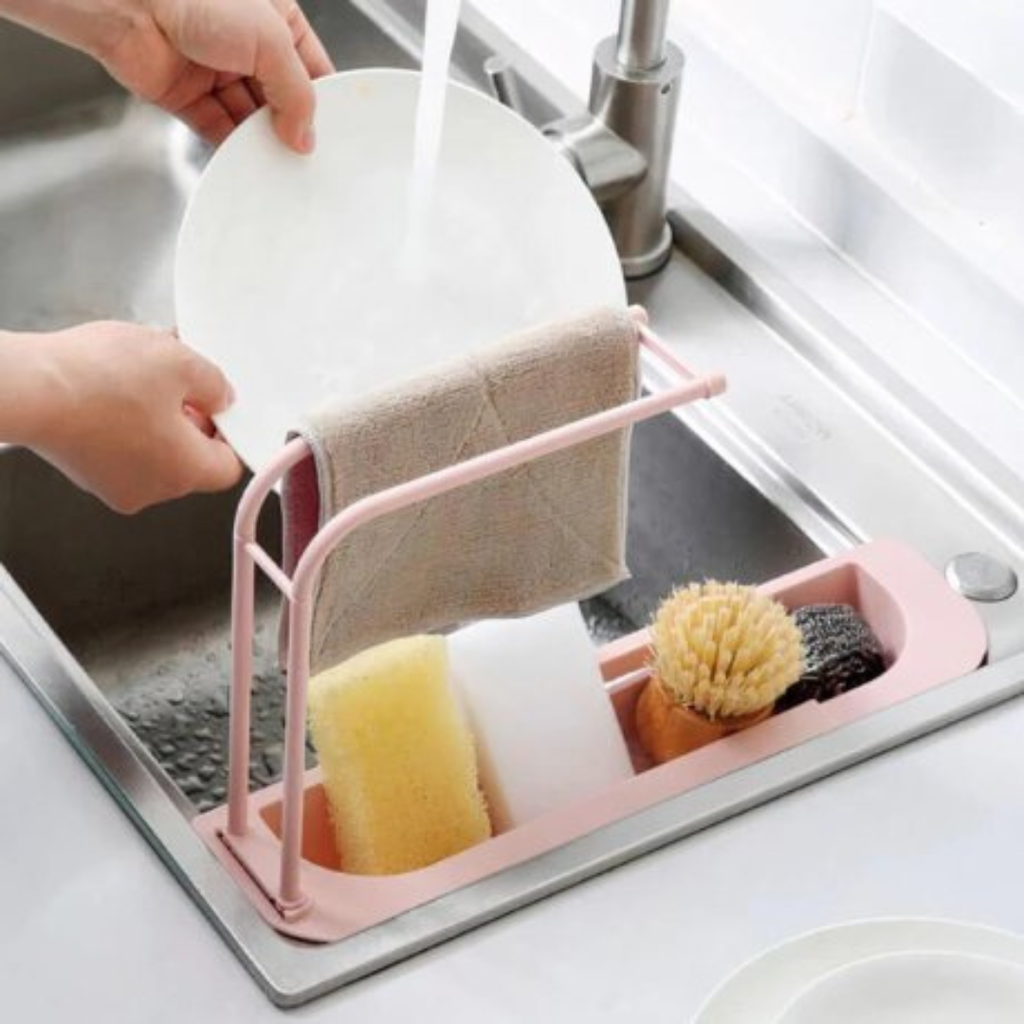 Organisateur d'évier de cuisine ajustable