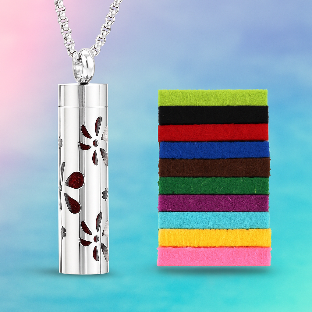 Collier parfumé en acier inoxydable