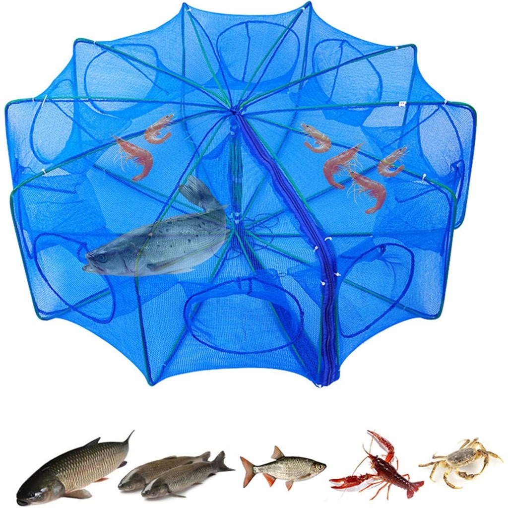 Filet de Pêche Automatique Pliable 8 Trous